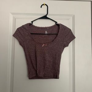 Pacsun Cropped Tee With Bow